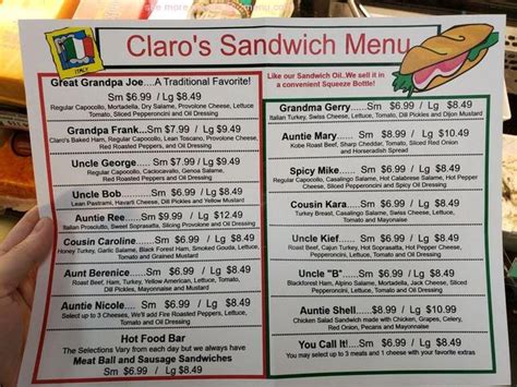 clairos|Deli Menu 